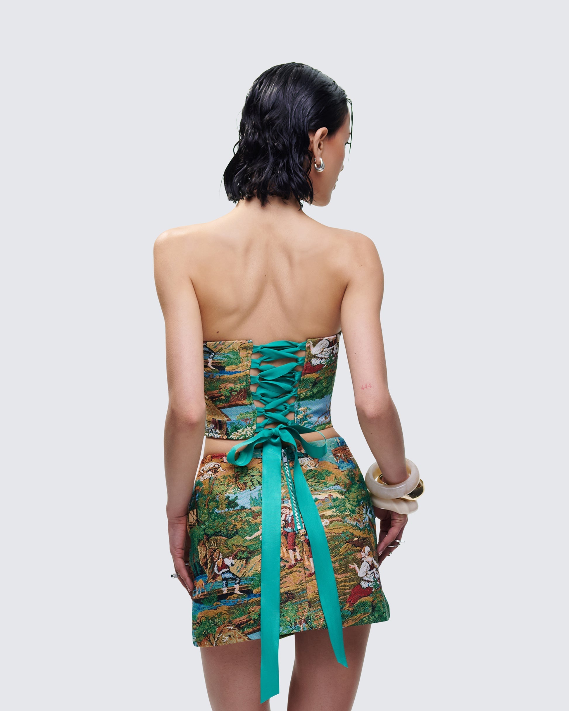 Viviette Tapestry Corset Top