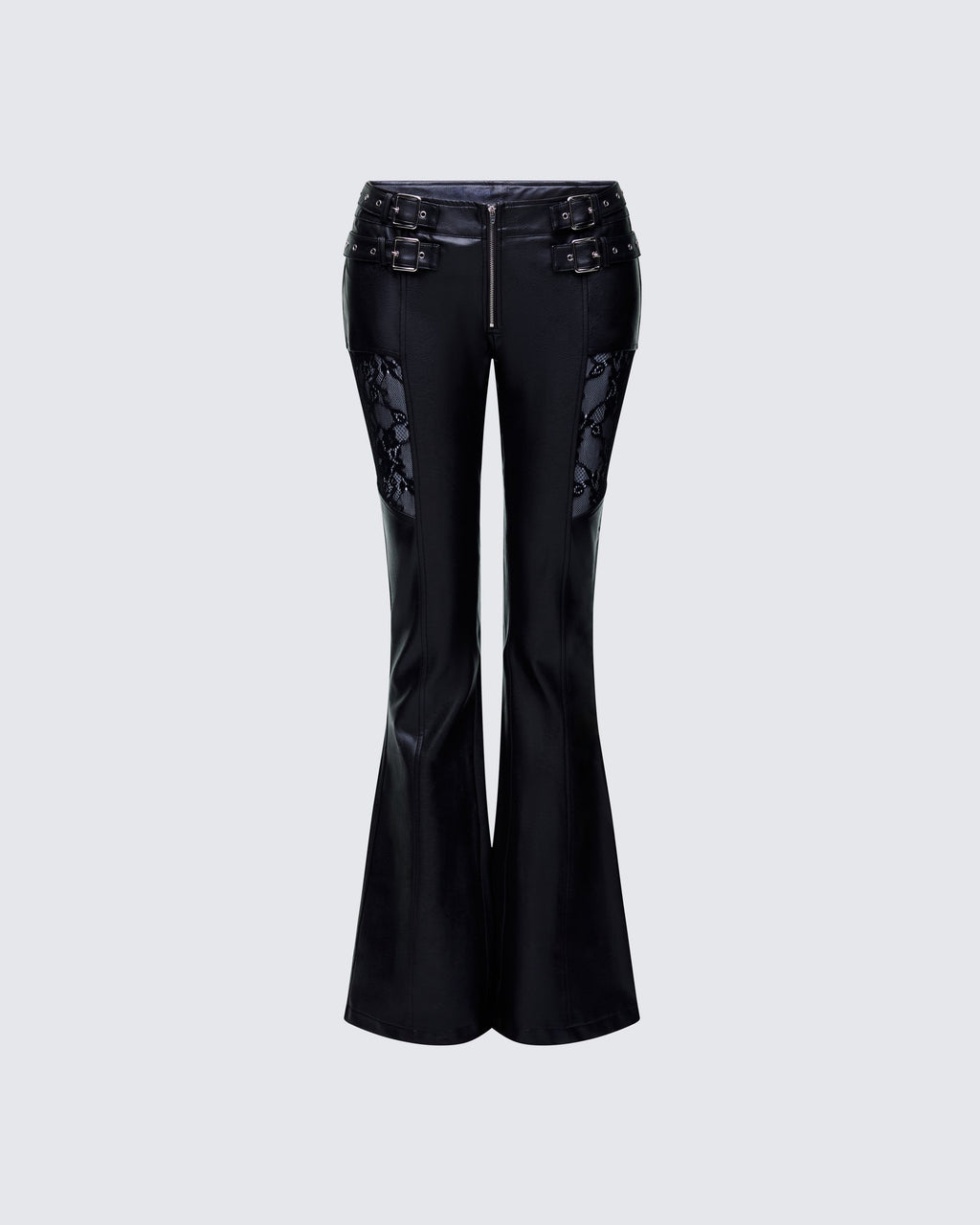 Finesse Vyra Black Vegan Leather Pants