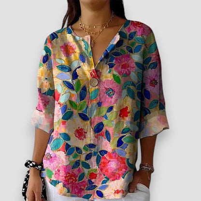 Nabalu Avery | Relaxed Floral Print Spring Summer Blouse