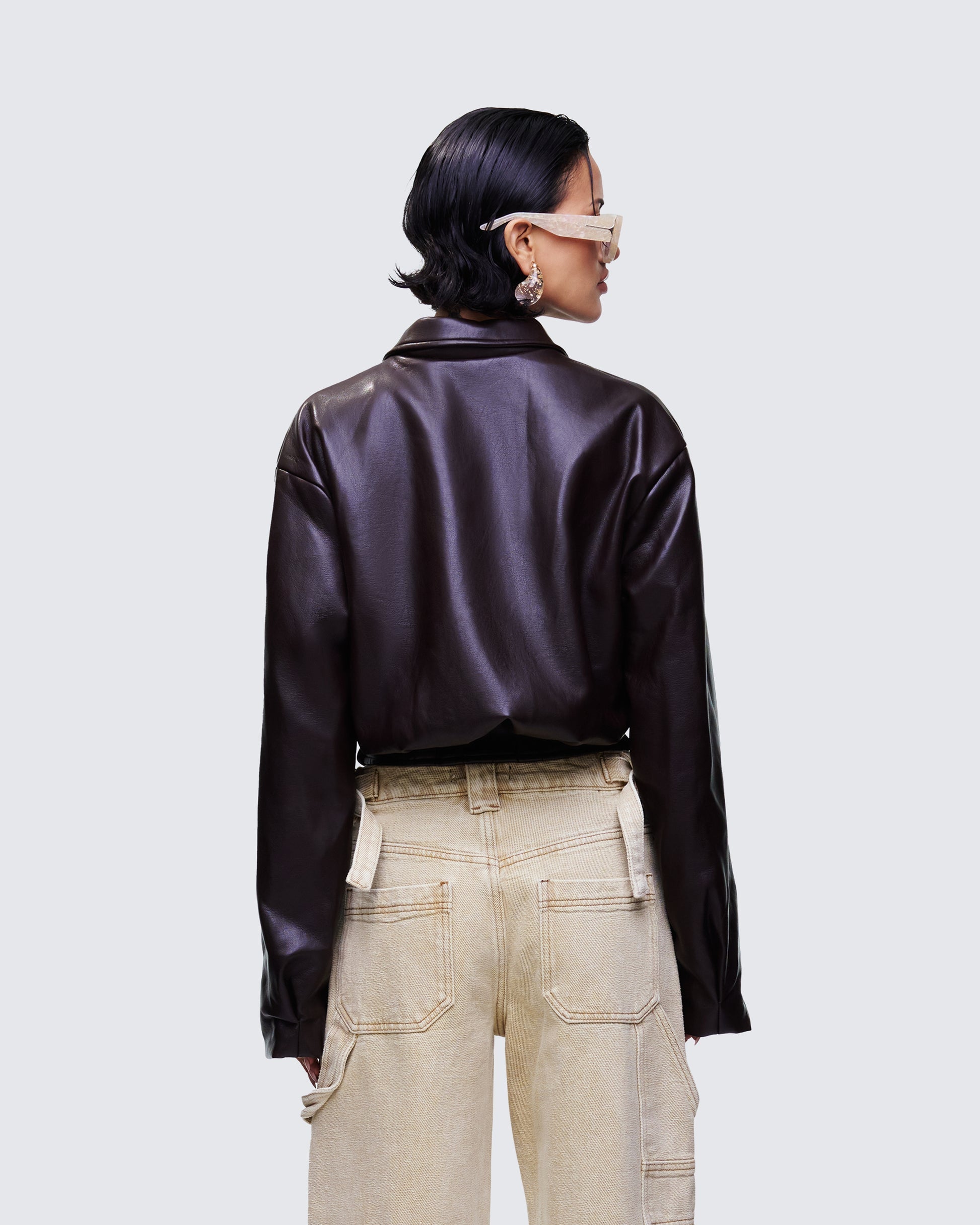 Waveney Brown Vegan Leather Jacket