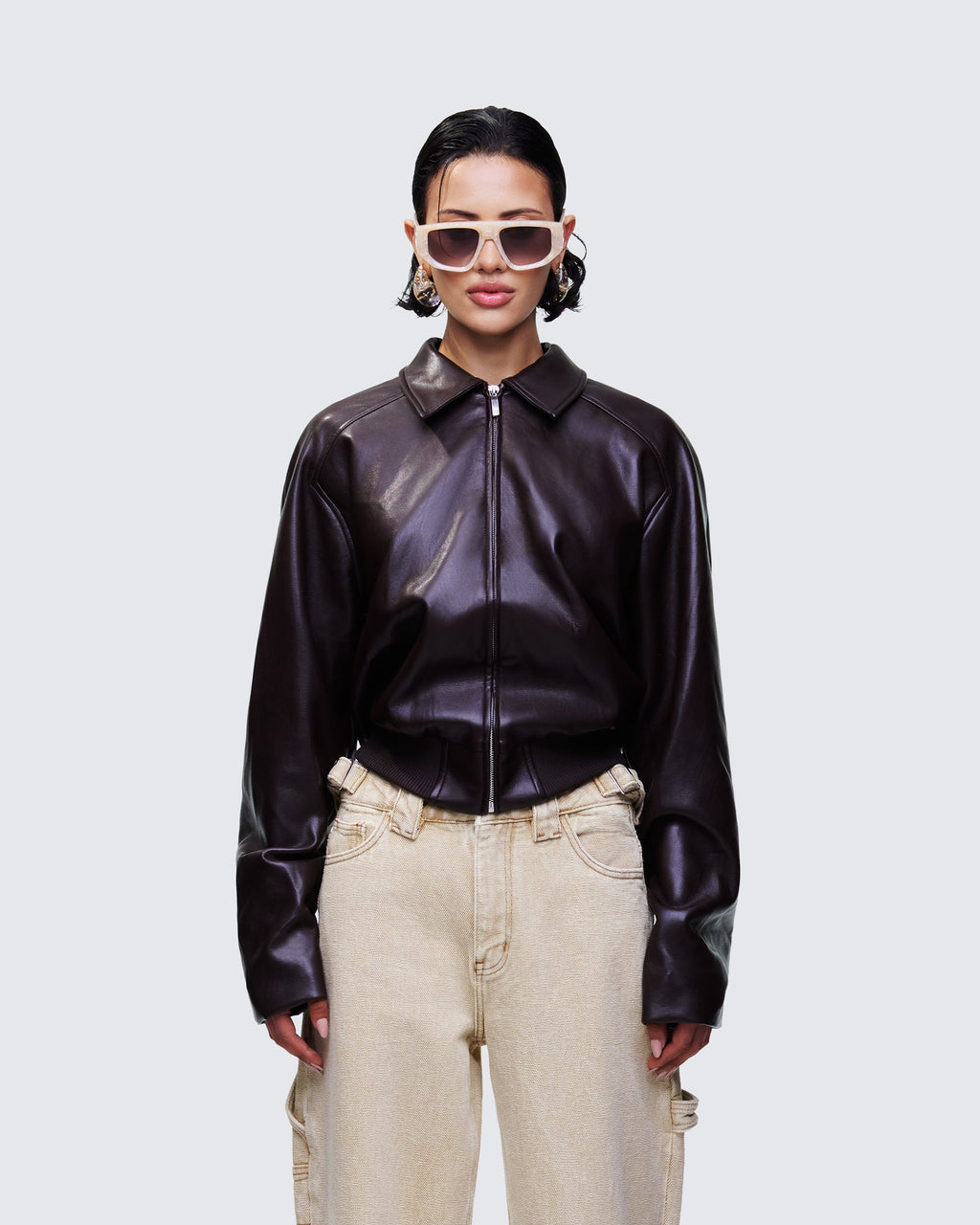 Waveney Brown Vegan Leather Jacket