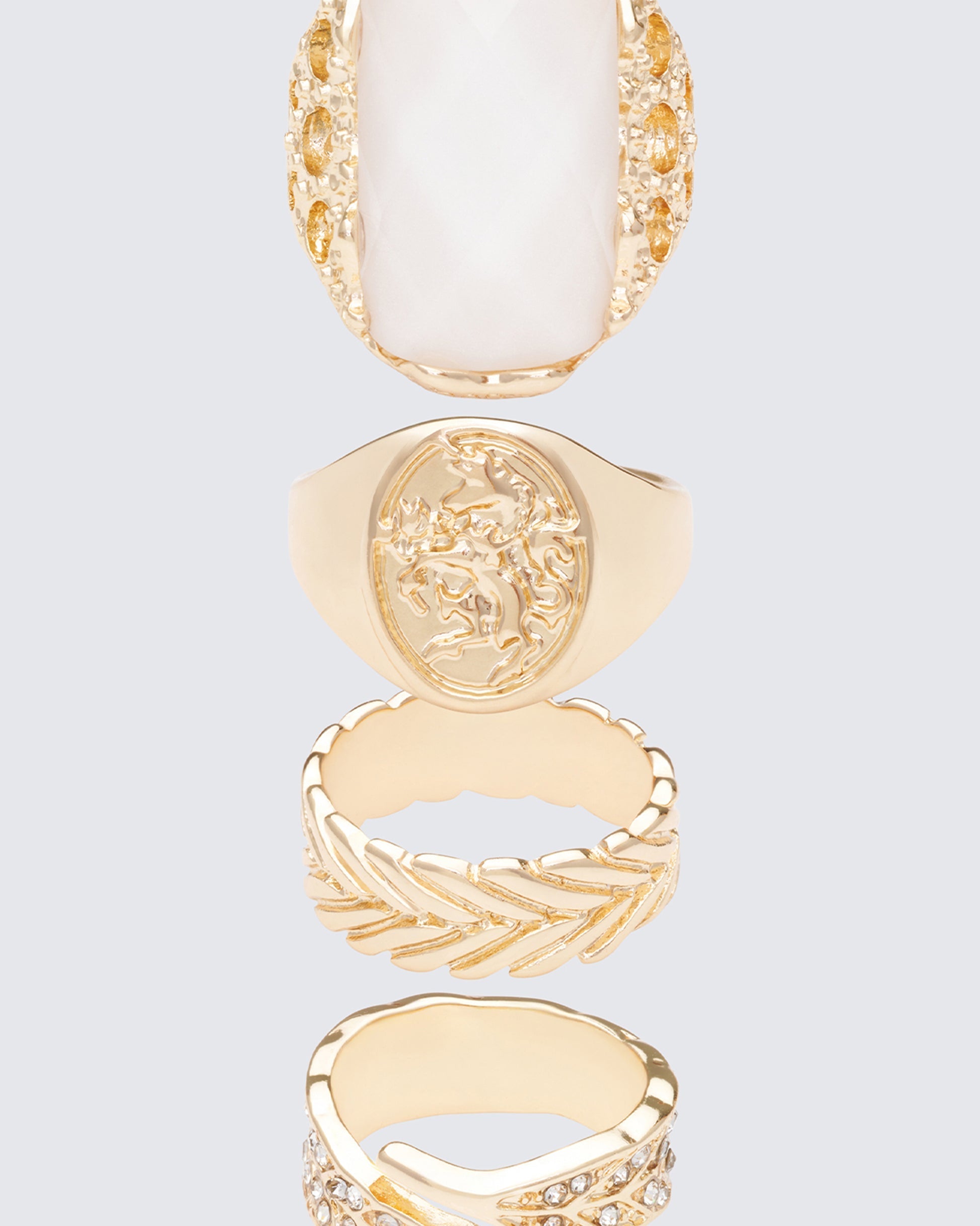 Finesse Wilda Gold Signet Set - 4 Pack