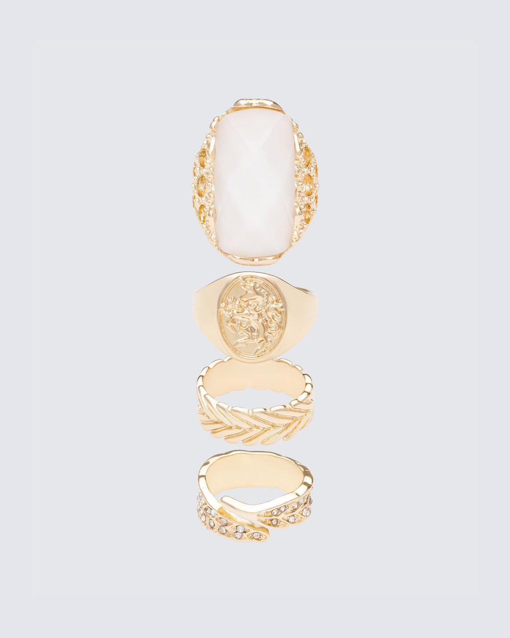 Finesse Wilda Gold Signet Set - 4 Pack
