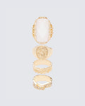 Finesse Wilda Gold Signet Set - 4 Pack