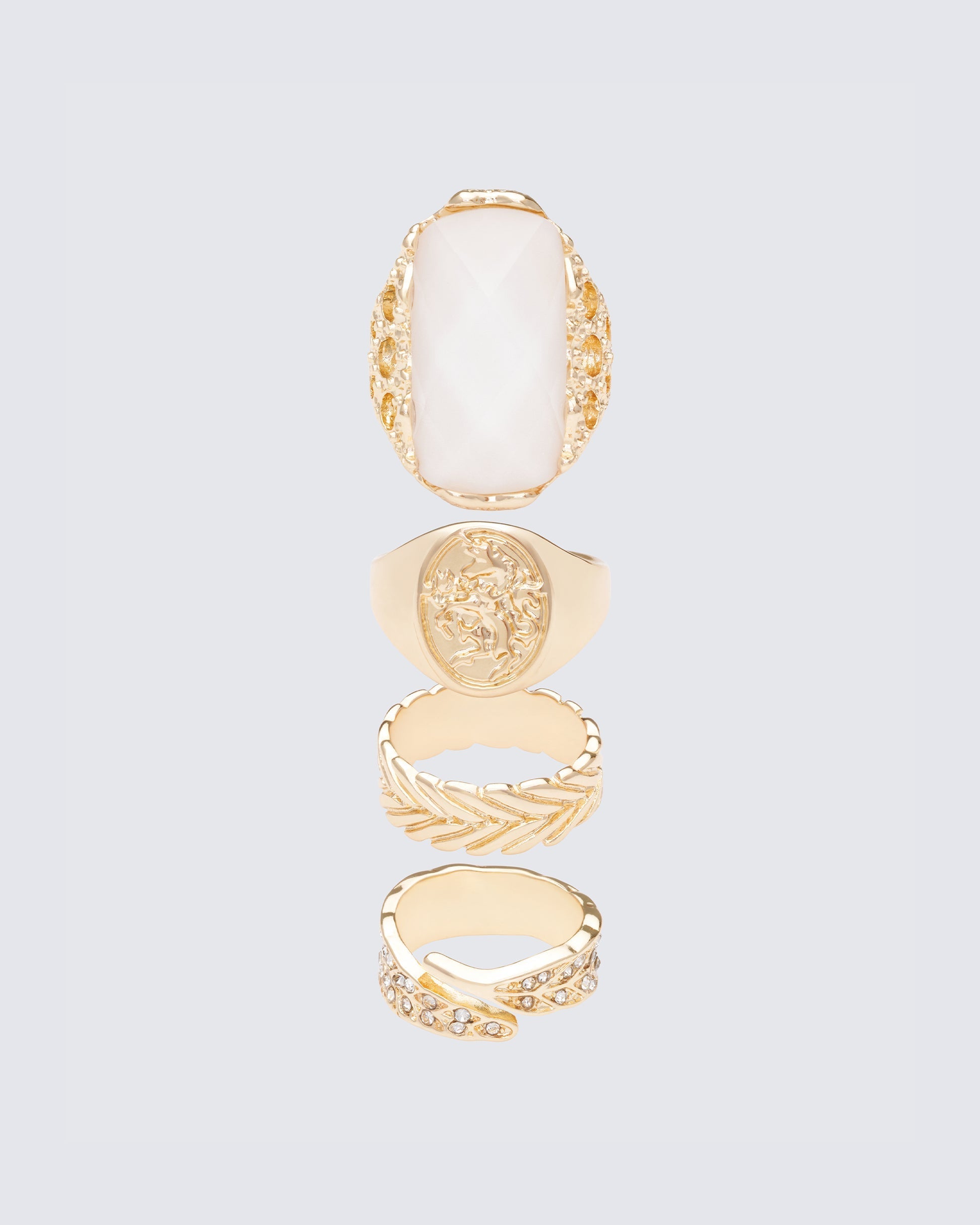 Finesse Wilda Gold Signet Set - 4 Pack