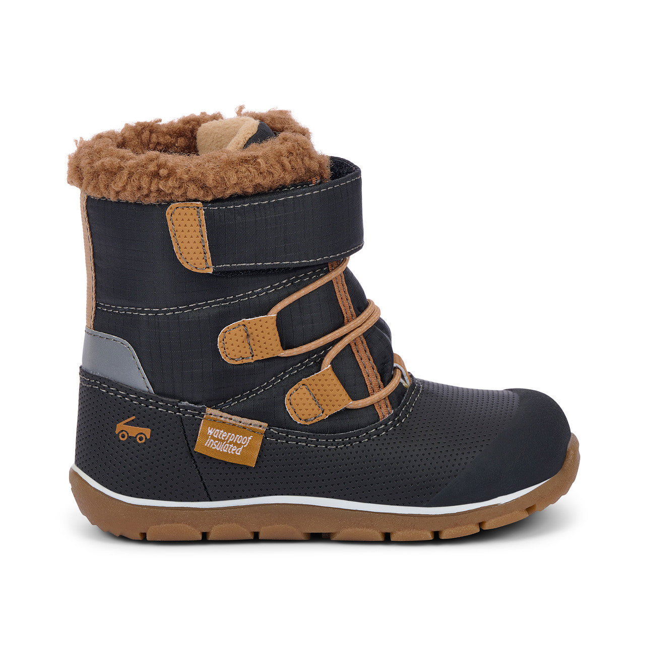 See Kai Run boys Gilman Waterproof/Insulated Raven Black
