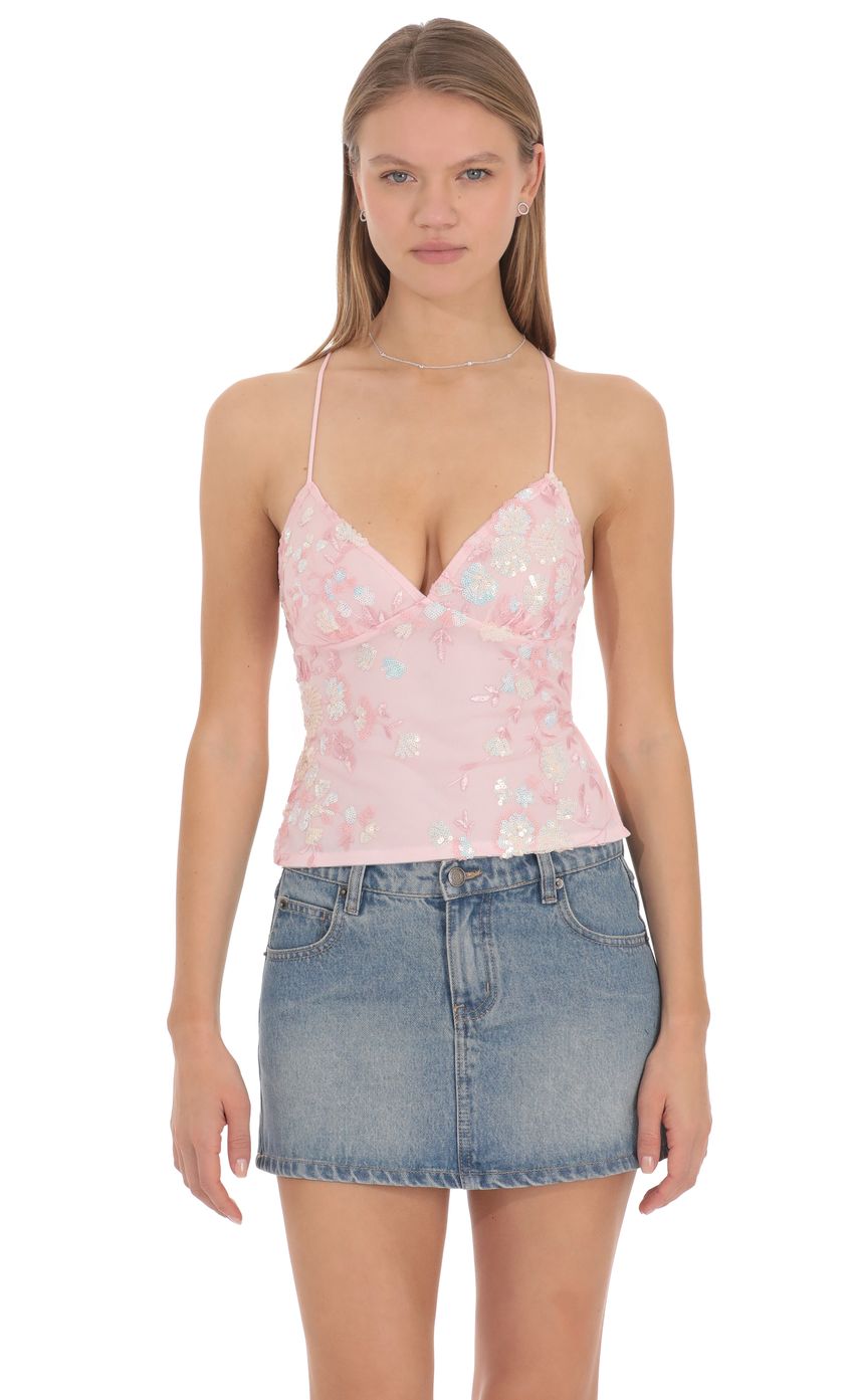 Lucy In The Sky Bianca Sequin Top