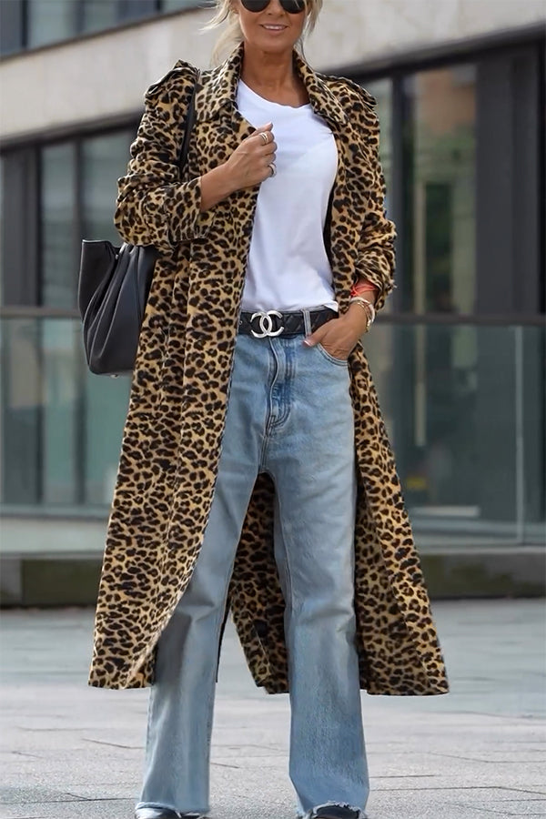 Nabalu Leovaryn | Women’s Leopard Print Long Summer Jacket
