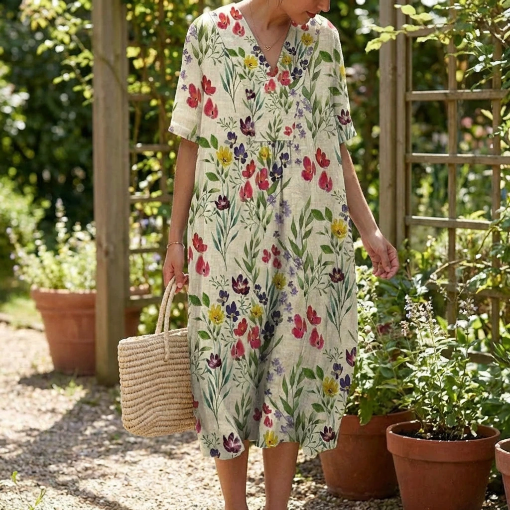 Nabalu Zephyra | Women’s Floral Summer Midi Dress