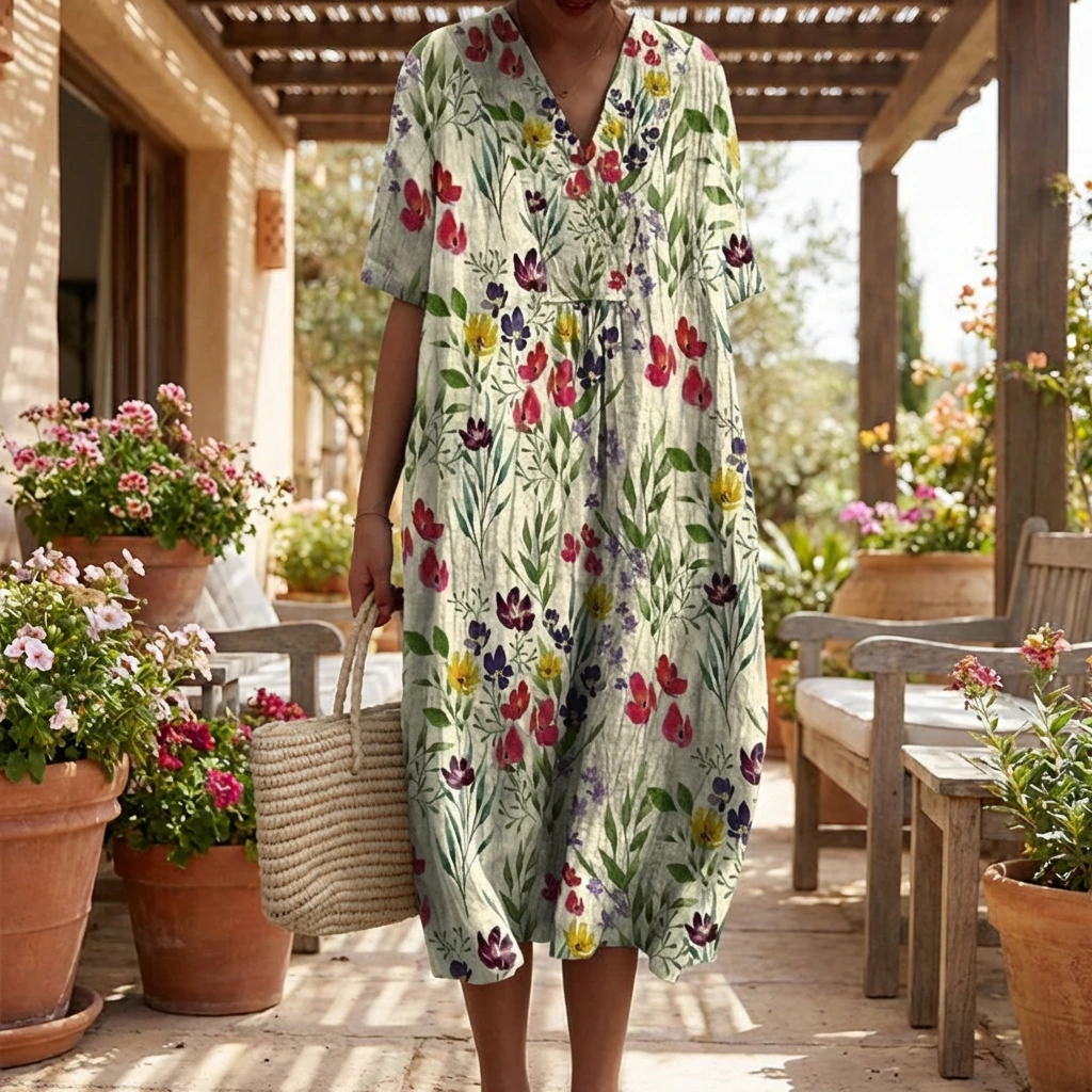 Nabalu Zephyra | Women’s Floral Summer Midi Dress