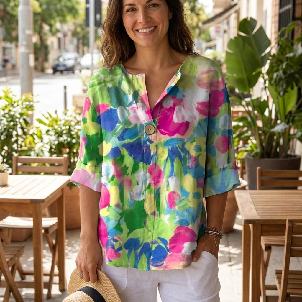 Nabalu Avery | Relaxed Floral Print Spring Summer Blouse