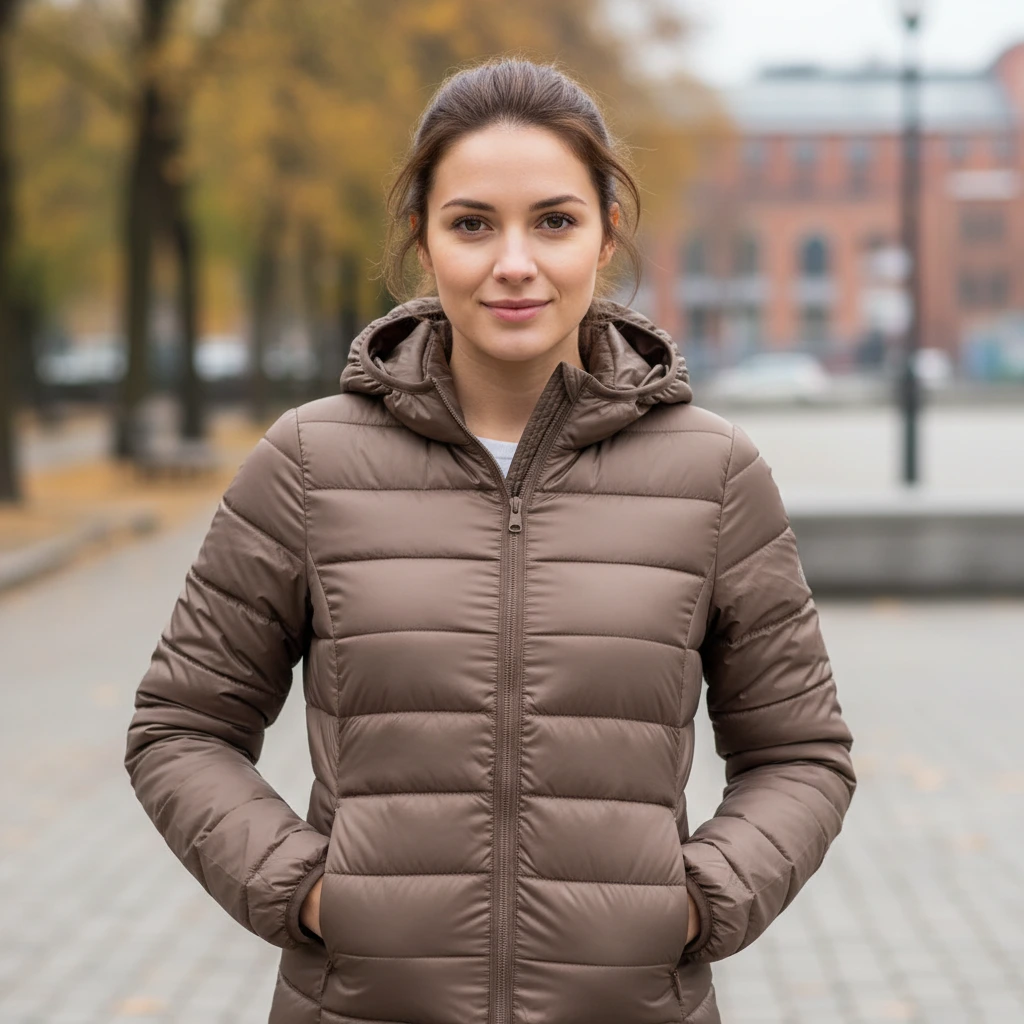 Nabalu Women’s Quilted Jacket – Zip-Front Long Sleeve Outerwear