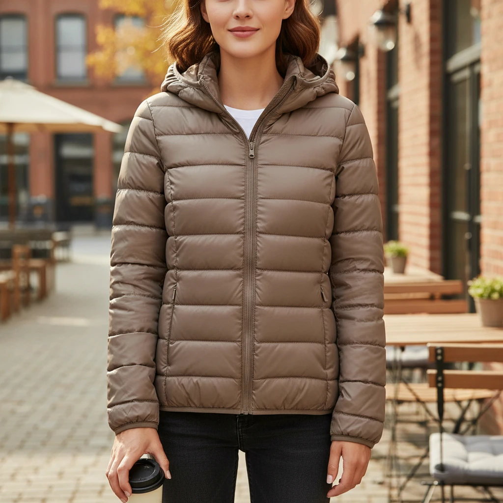 Nabalu Women’s Quilted Jacket – Zip-Front Long Sleeve Outerwear