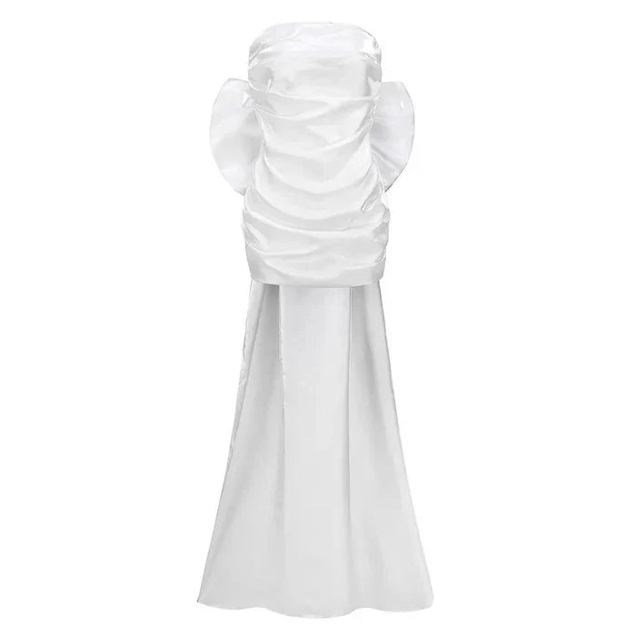 *Away to Wonderland Satin Mini Dress with Oversized Bow