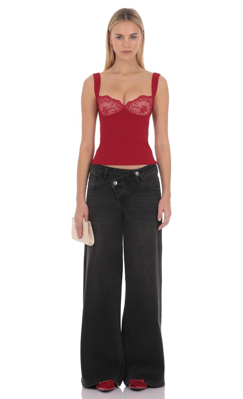 Lucy In The Sky Sabrina Lace Top