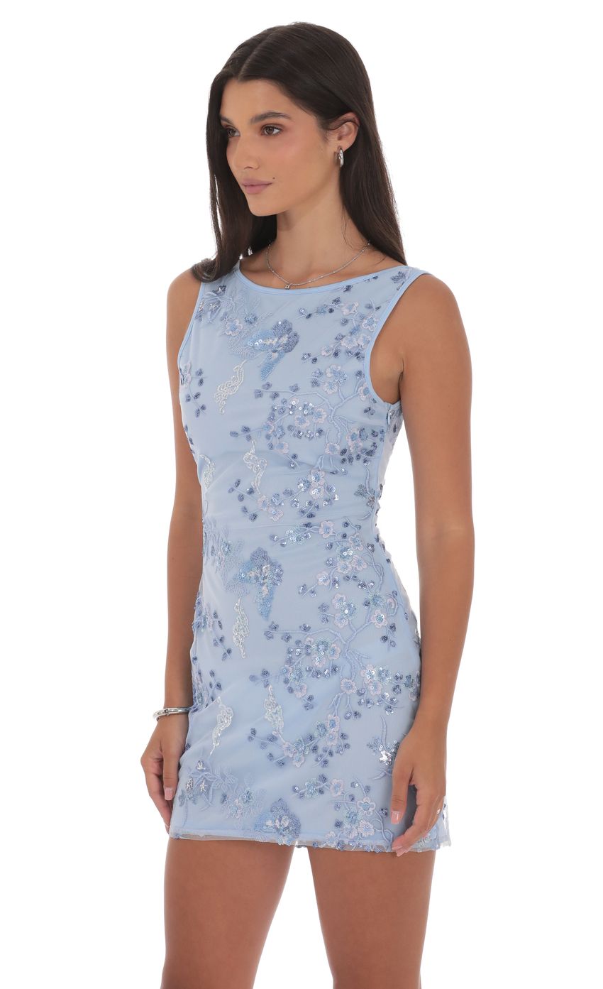 Lucy In The Sky High Neck Floral Bodycon Dress