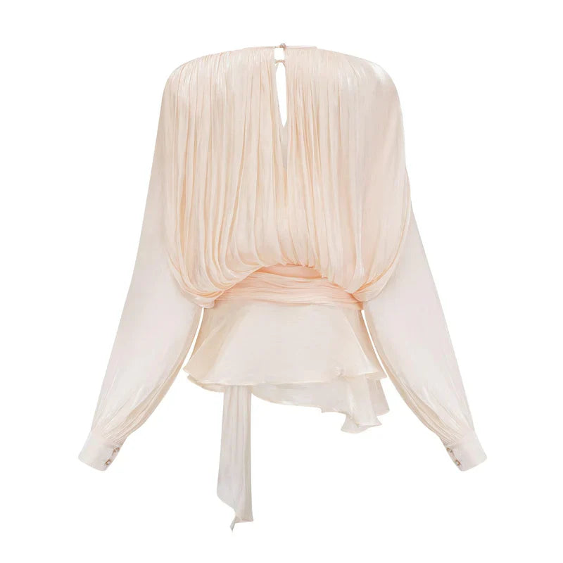 Mermaid Way BouBaby Pleated Ruffled Mini Dress