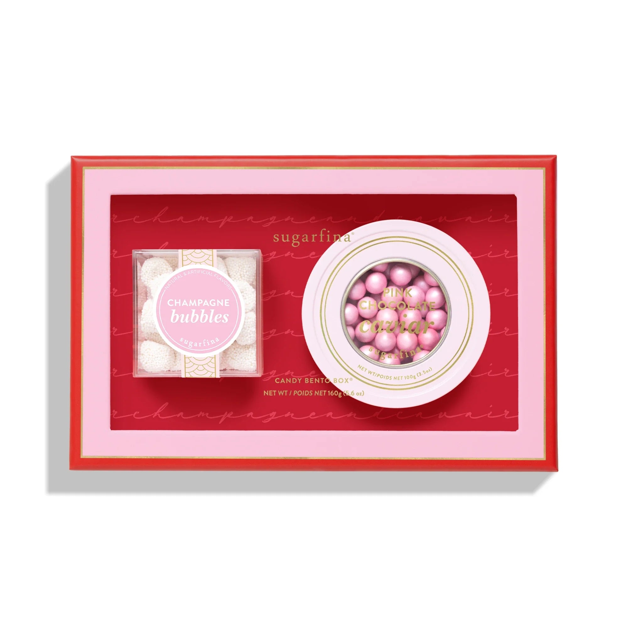 Sugarfina Pink & Red 2 Piece Champagne & Caviar Gift Set