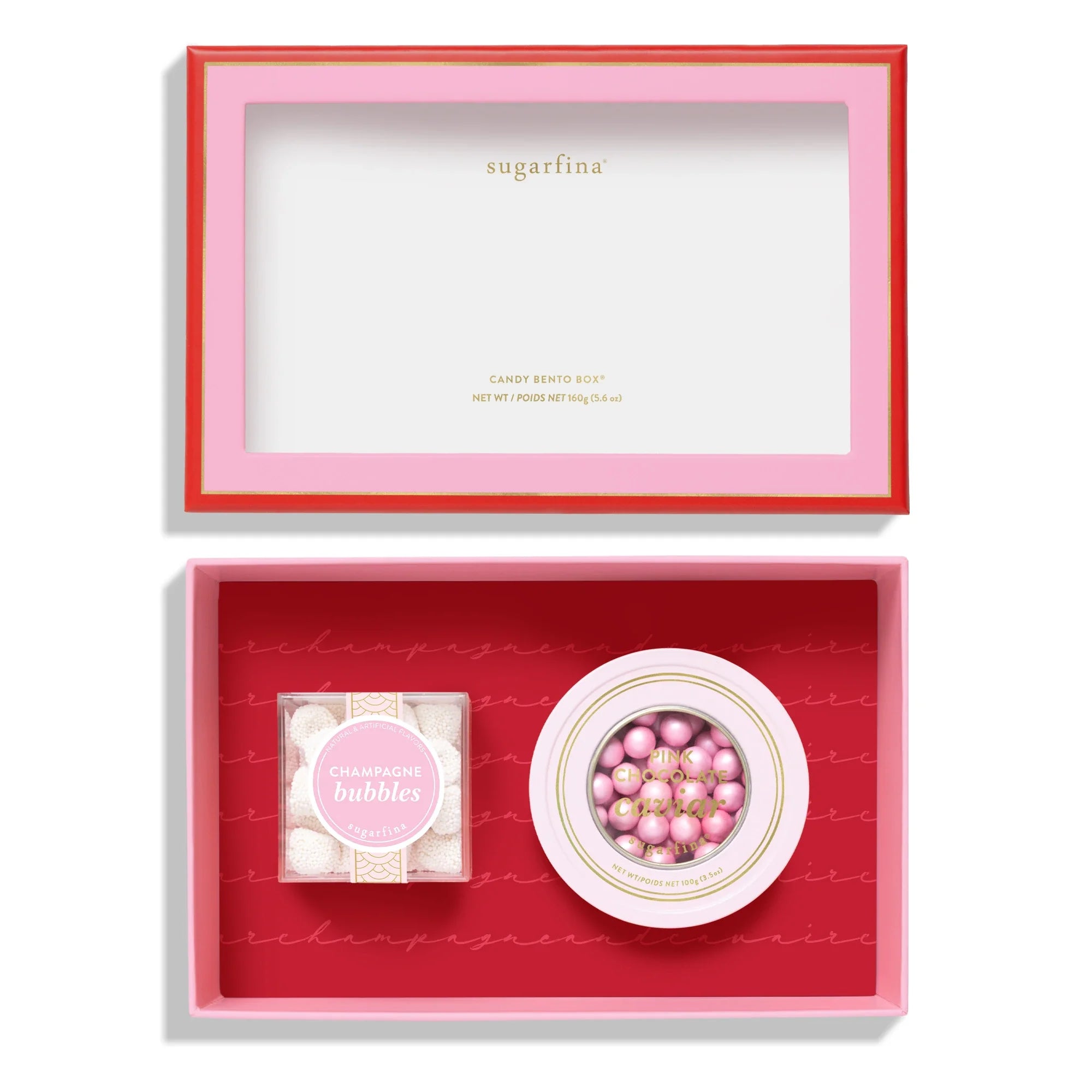 Sugarfina Pink & Red 2 Piece Champagne & Caviar Gift Set