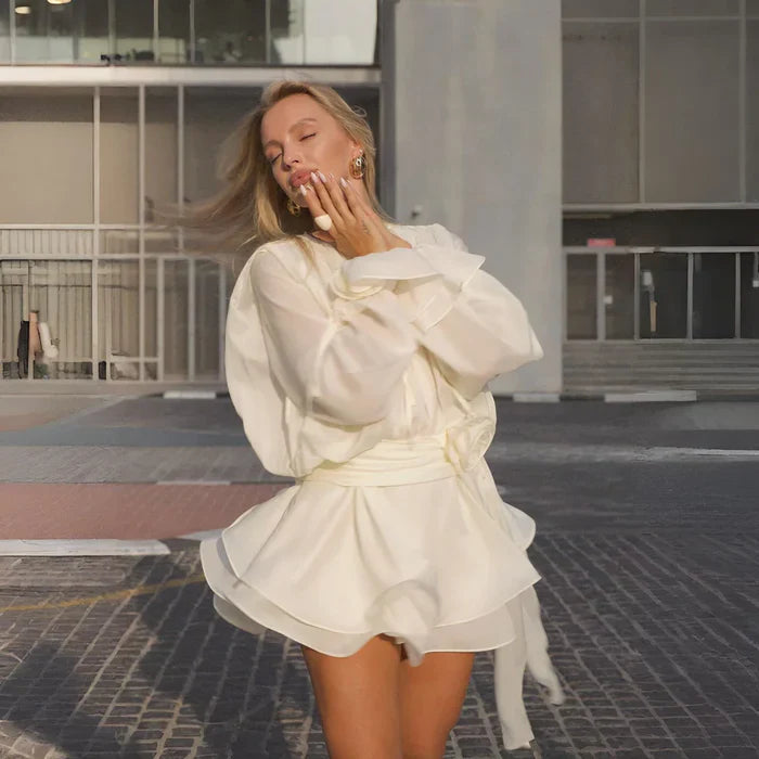 *Cindy Ruffled Mini Dress