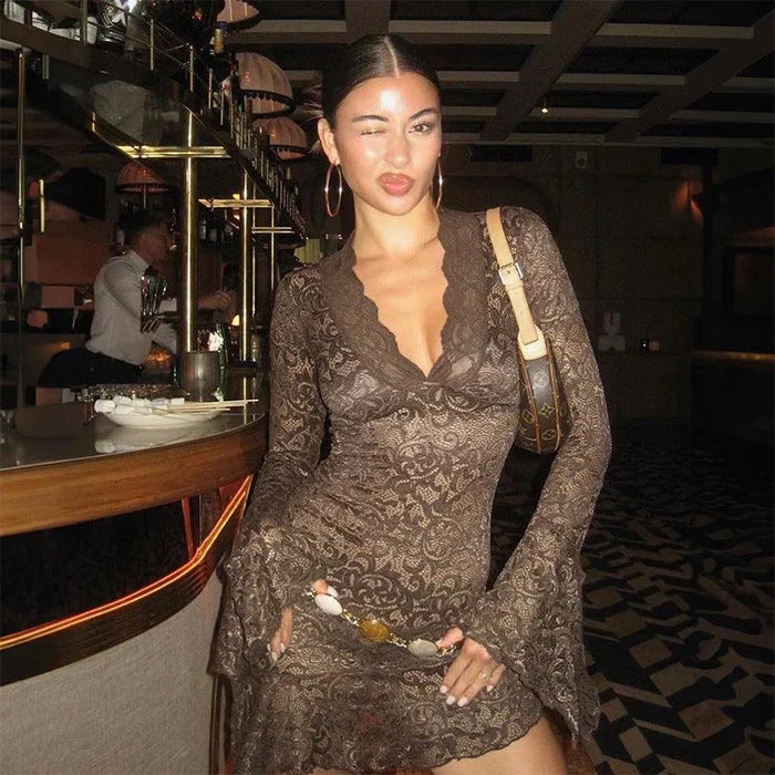 *Dance On My Own Lace Mini Dress