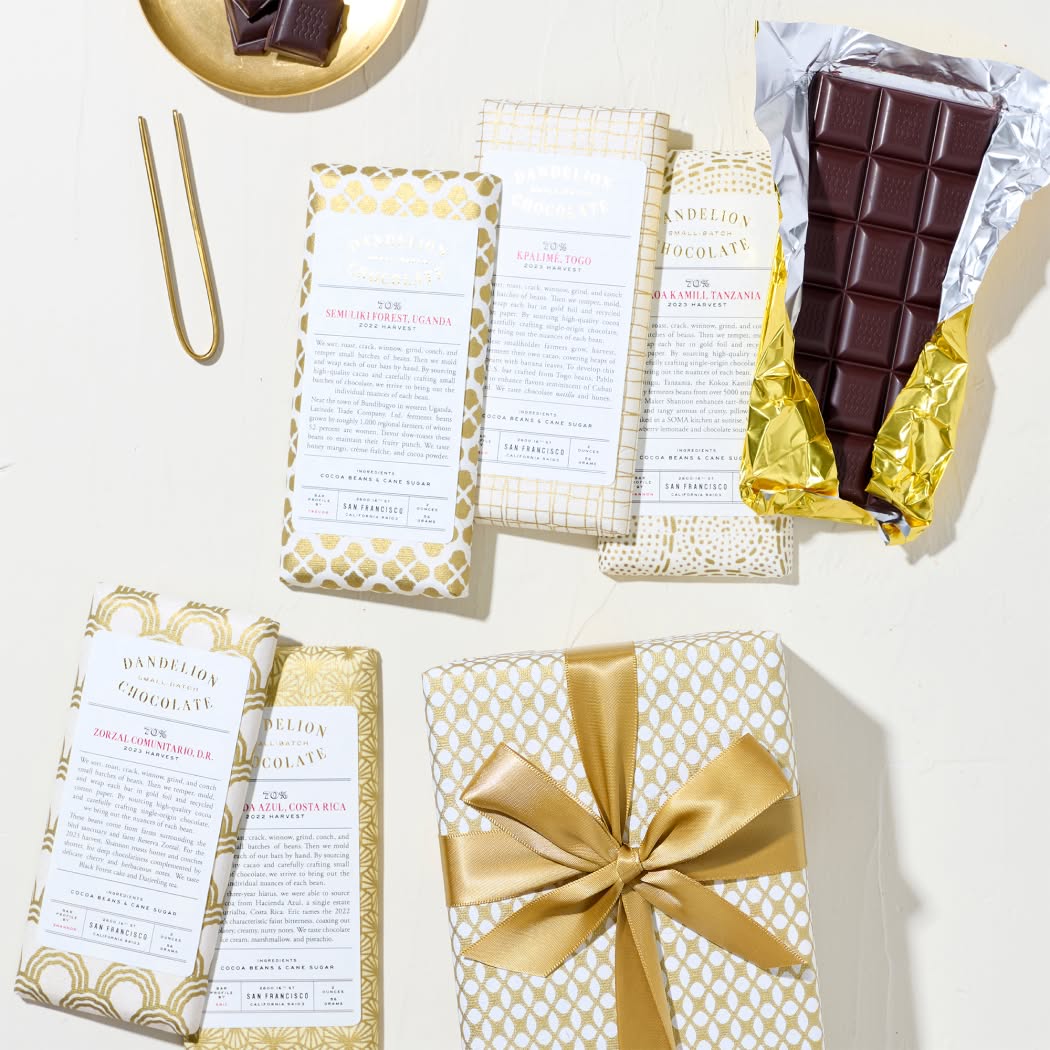 Dandelion Chocolate 70% Six‑Bar Gift Set