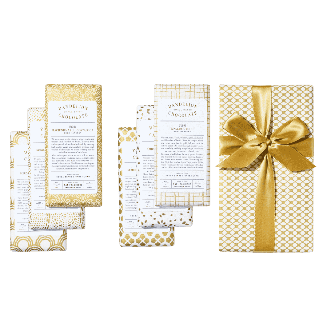 Dandelion Chocolate 70% Six‑Bar Gift Set