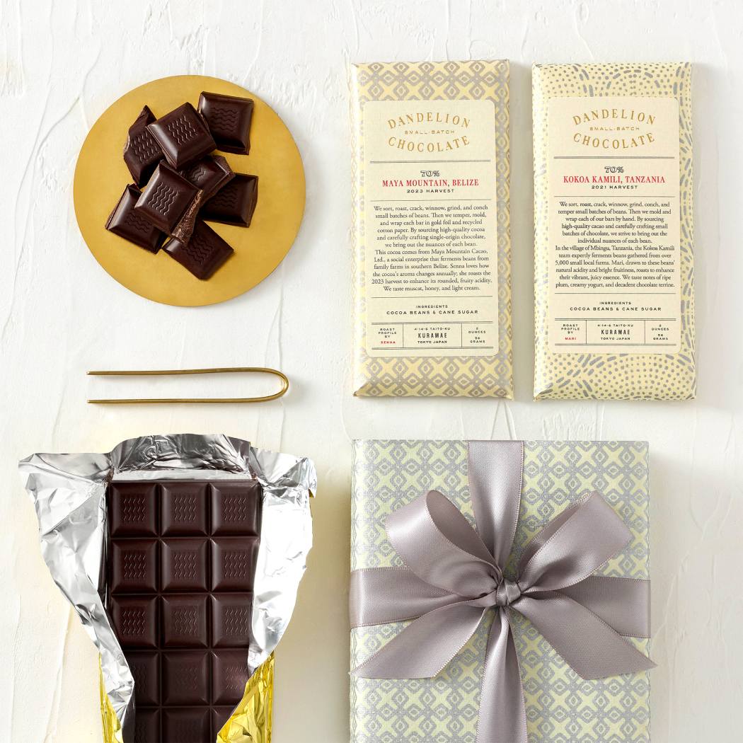 Dandelion Chocolate 70% Three-Bar Japan Gift Set