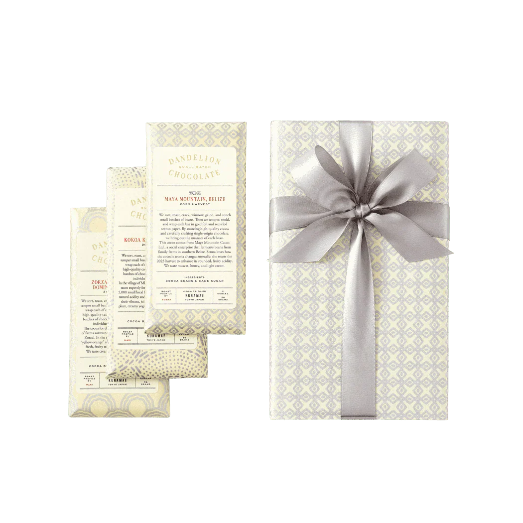 Dandelion Chocolate 70% Three-Bar Japan Gift Set