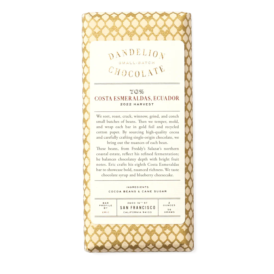 Dandelion Chocolate Costa Esmeraldas 1