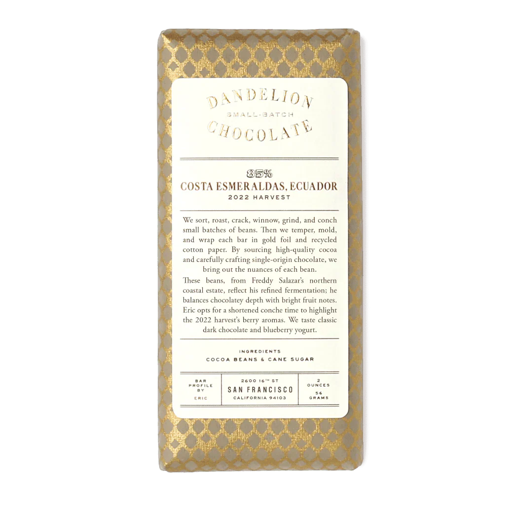 Dandelion Chocolate Costa Esmeraldas 2