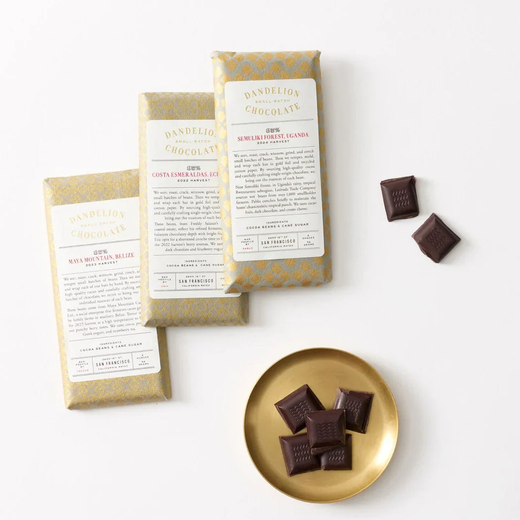 Dandelion Chocolate 85% Three‑Bar Gift Set