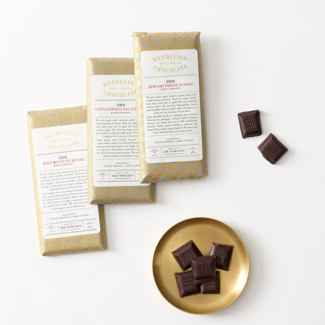 Dandelion Chocolate 85% Three‑Bar Gift Set