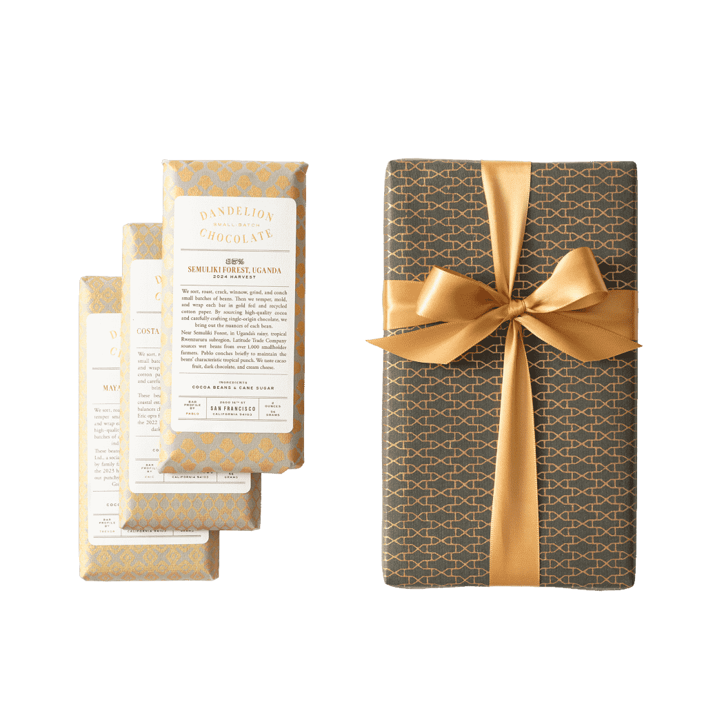 Dandelion Chocolate 85% Three‑Bar Gift Set