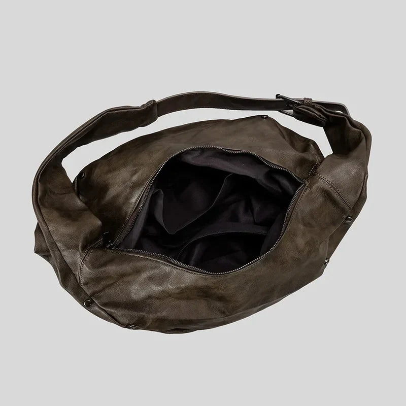 Mermaid Way Dark Rebel Leather Shoulder Bag