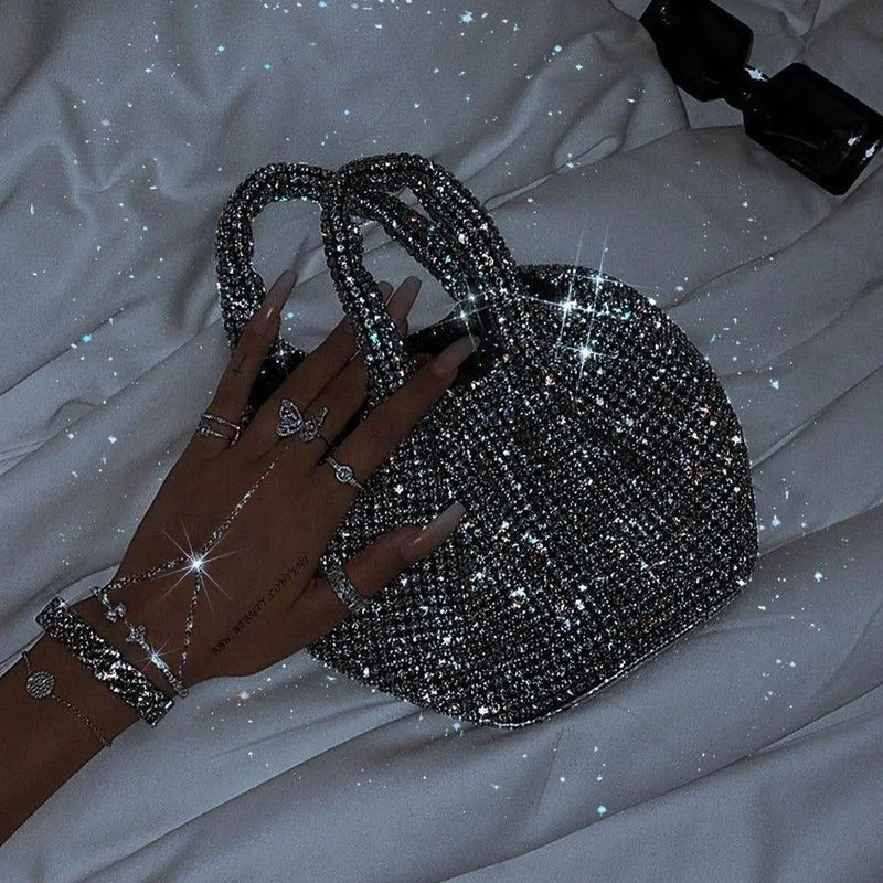 Mermaid Way Diamond Flirt Rhinestone Sparkle Bucket Bag