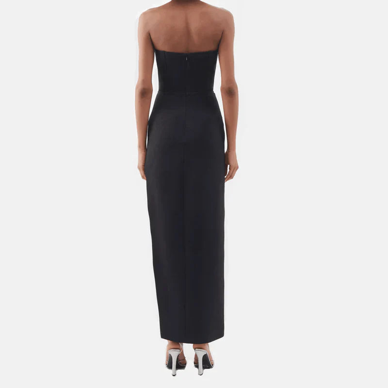 Mermaid Way Dolled Up Crystal Rose Embroidered Maxi Dress