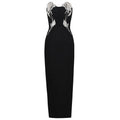 Mermaid Way Dolled Up Crystal Rose Embroidered Maxi Dress