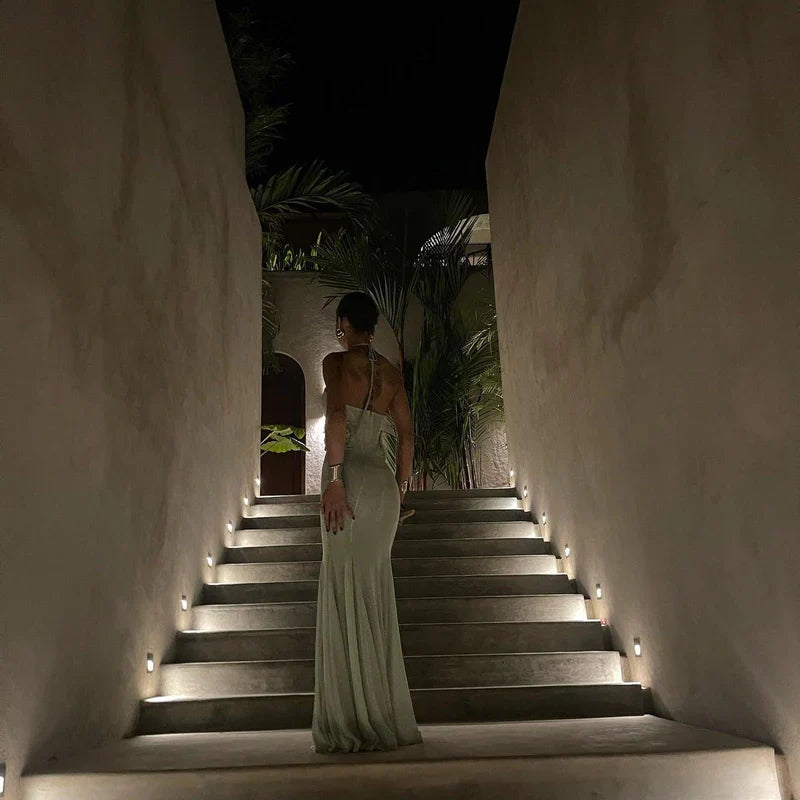 Mermaid Way Don't Need A Filter Butterfly Halter Light Maxi Dress