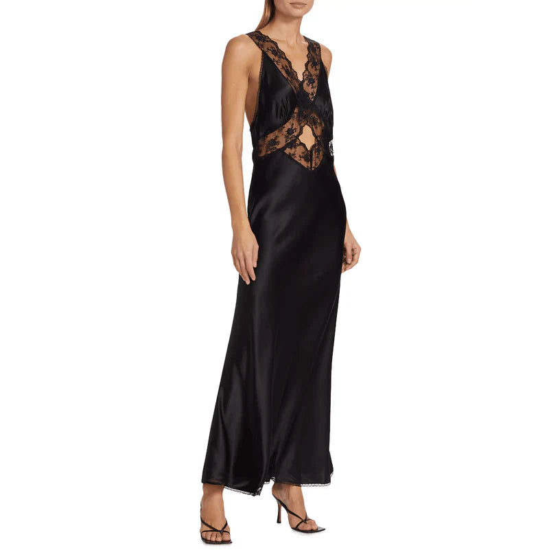 Mermaid Way Drama Lace Cut Out Maxi Dress