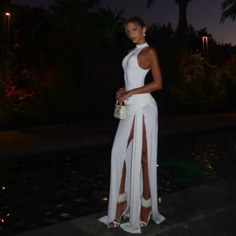 Mermaid Way Dress Code High Slit Maxi Dress