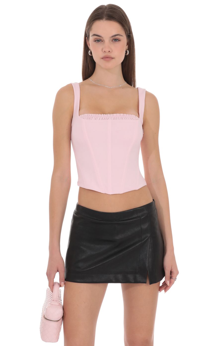 Lucy In The Sky Alicia Faux Leather Skort