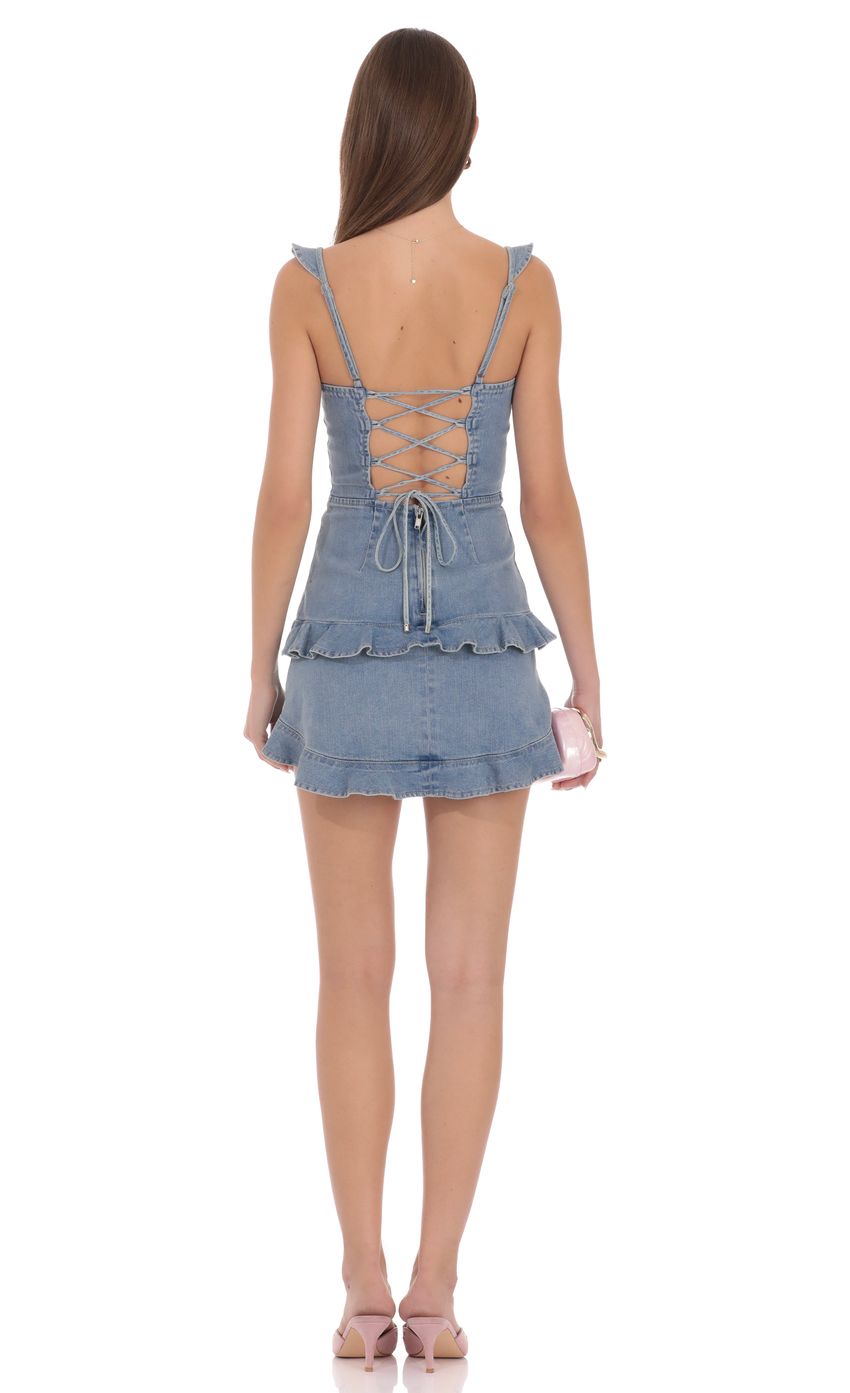 Lucy In The Sky Solenne Denim Mini Dress