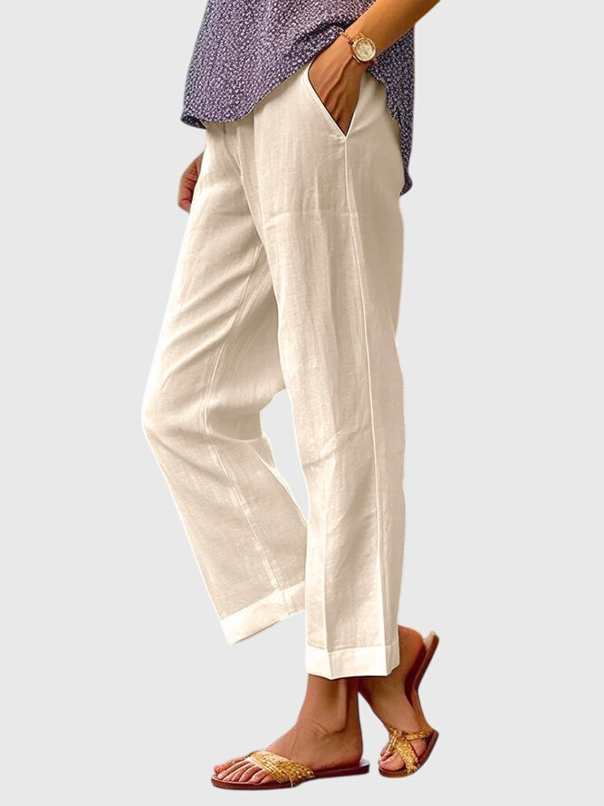Nabalu Women’s Straight Leg Pants – Relaxed Fit Ankle Sumemer Trousers