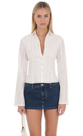Lucy In The Sky Mila Button Front Top