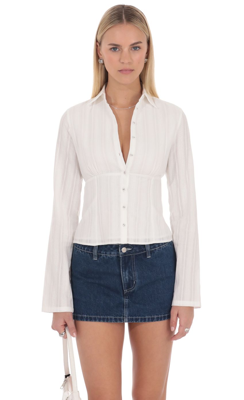 Lucy In The Sky Mila Button Front Top