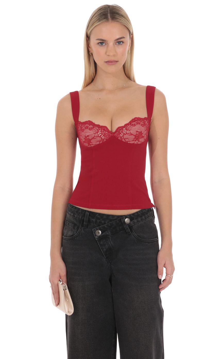 Lucy In The Sky Sabrina Lace Top