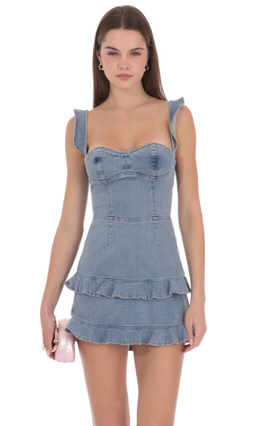Lucy In The Sky Solenne Denim Mini Dress