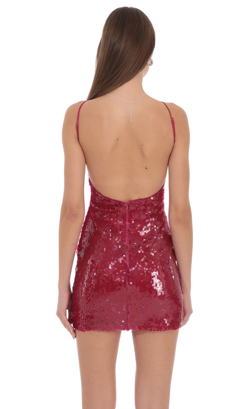 Lucy In The Sky Scarlet Sequin Mini Dress