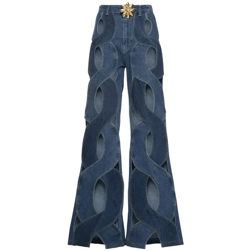 Mermaid Way Fashionistas Only High Waist Contract Jeans